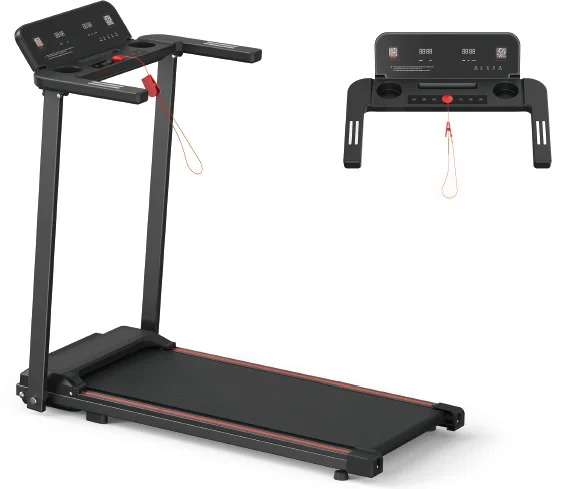 مشاية قابلة للطي مع مقبض شاشة الكريستال السائل مشاية كهربائية صغيرة للمنزل غرفة نوم غرفة المعيشة 2.5 حصان 300 رطل تحميل السعة #5