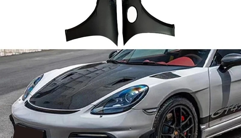 

For Porsche 718 GT4 RS Fender Semi-Carbon Fiber Packaging Modified Auto Parts Exterior