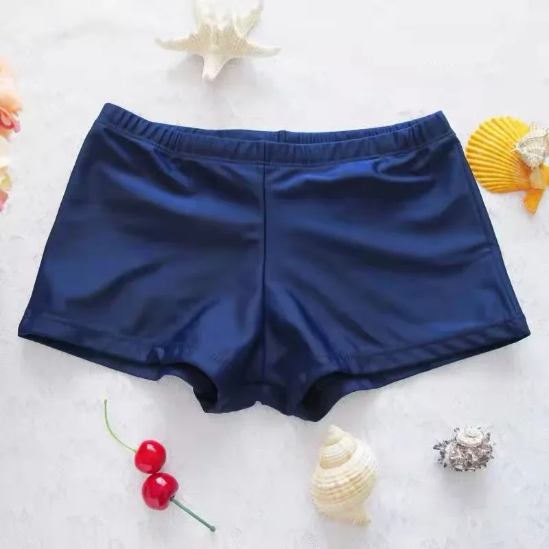 Women Solid Swim Bikini Bottom Tankini Shorts Women Swim Briefs Running High Waist Shorts Swimwear