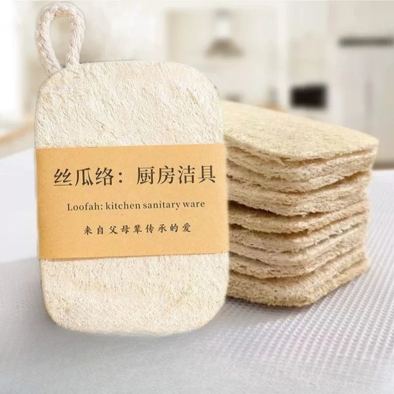 

1-Pack Natural Loofah Sponge Bath Scrubbers - Gentle Body Exfoliators for Men & Women, Ideal for Kitchen/Bathroom Cleaning