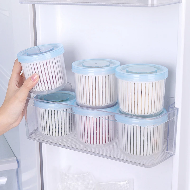 3 Pcs Drain Fresh Box Can Be Spliced And Drained Fresh-Keeping Box, Convenient To Store In The Refrigerator Drain Box