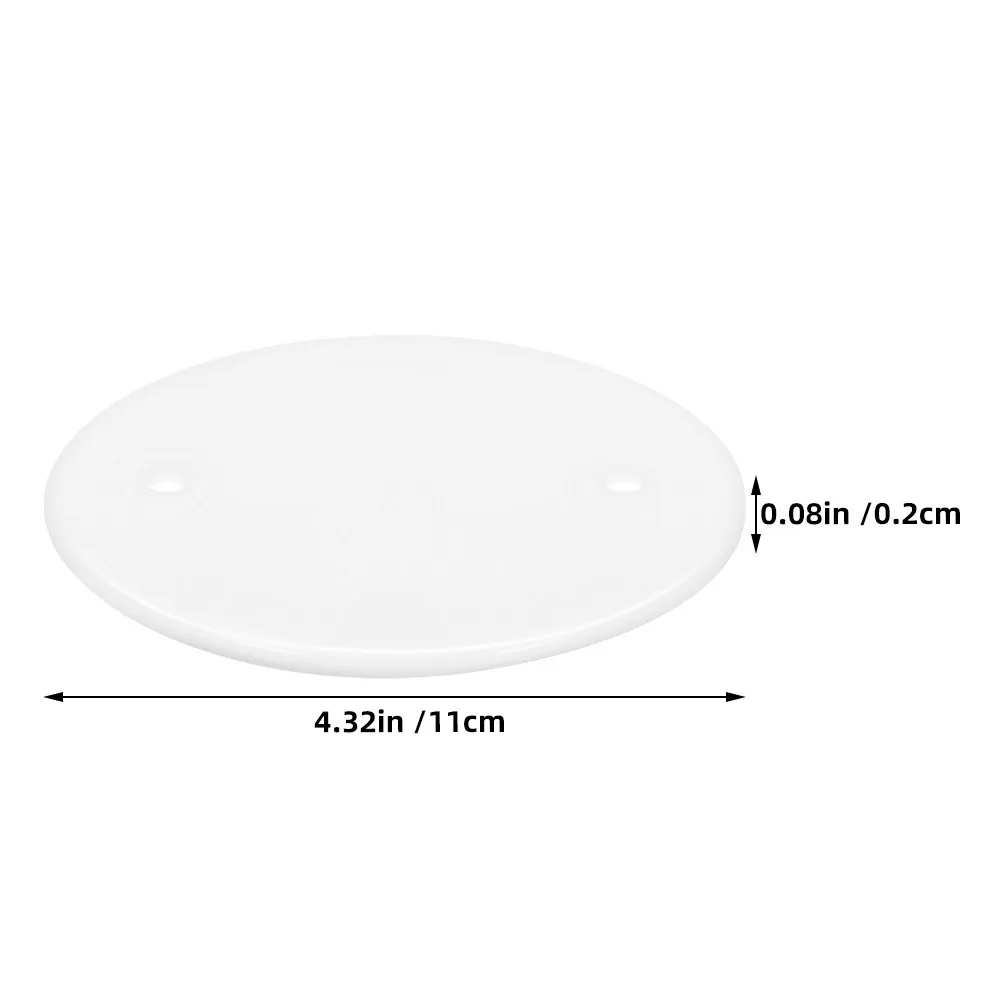 8Pcs Round Ceiling Blank Cover Plate White Sleek Minimalist Design for Electrical Box Light Fixture Hole Concealment Easy