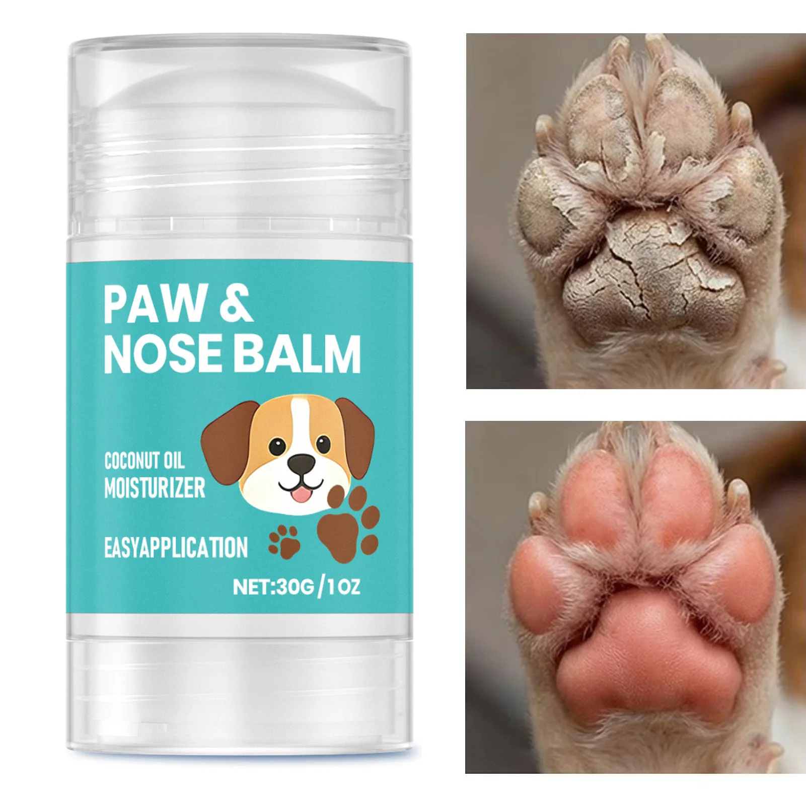 Dog Paw Nose Balm Pet Nose Protector Coconut Oil Moisturizing Cream for Paw and Nose Crack Feet Repair Dog Winter Care Supplies