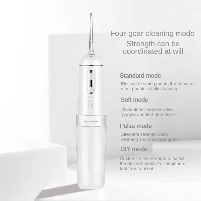 USB Charging Electric Oral Irrigator Dental Water Flosser Teeth Cleaning Smart Portable  IPX7 Waterproof 200ml 1800mAh Battery