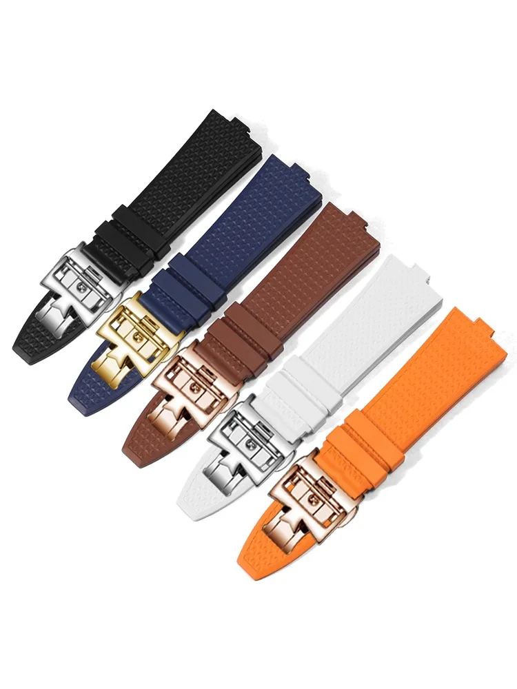 Bracelet de montre en caoutchouc fluoré FKM pour Vacheron Constantin 4500V 5500V 7900, bracelet de montre VC à bouche convexe 7mm
