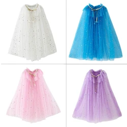 Summer Girl Princess Party Cloak Snow Queen Elsa Anna Costume Cape Fancy Party Mantel Clothes Children Cosplay Party Accessories