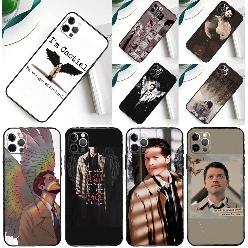 Supernatural Aesthetic Castiel Phone Case For iPhone 16 Pro Max 11 13 14 15 Pro Max 12 Mini XR 16 15 Plus 16e Back Cover