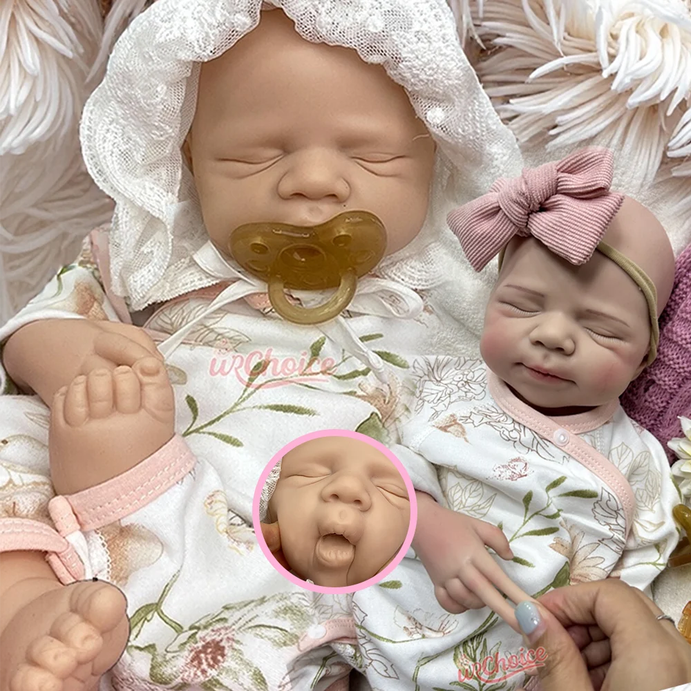 

Hot Sale 20" White Skin Silicone Reborn Baby Girl/Boy Pascale Handmade DIY Open Mouth Washable Newborn Collection Christmas Gift
