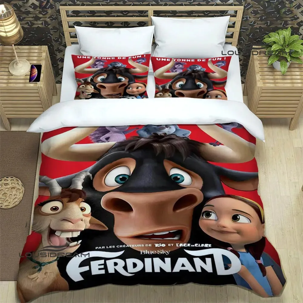 

ferdinand cartoon printed Bedding Sets exquisite bed supplies set duvet cover bed comforter set bedding set luxury birthday gift