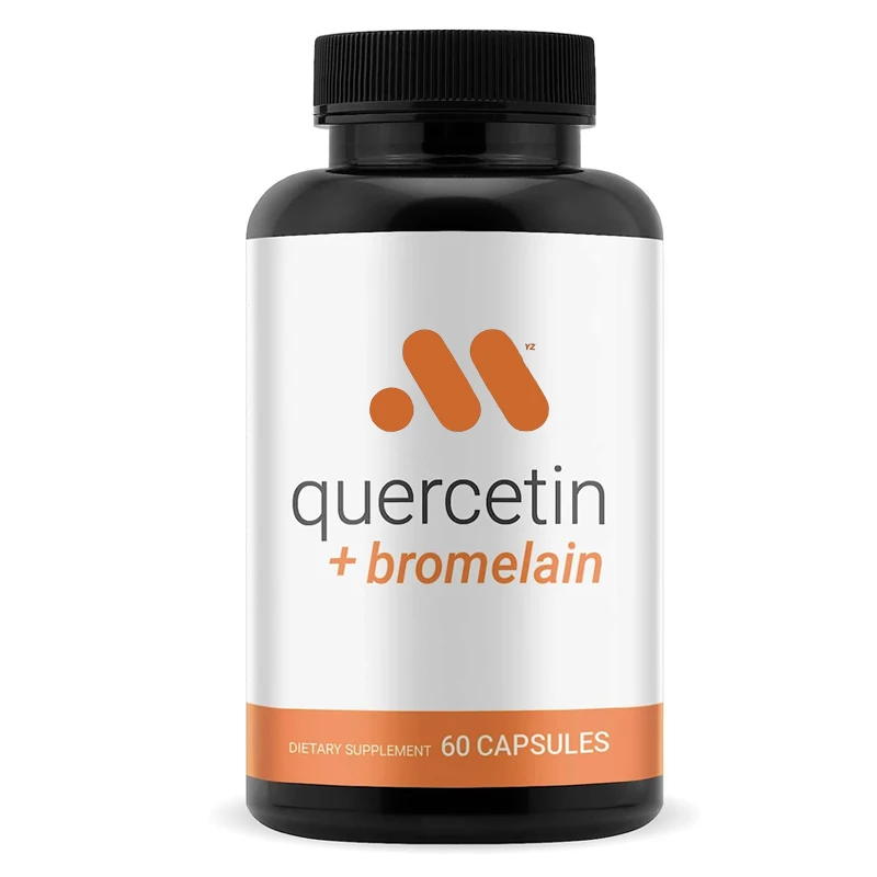 Quercetin 500mg contains high-quality bromelain, high absorption antioxidant, immune support and health 60 capsules