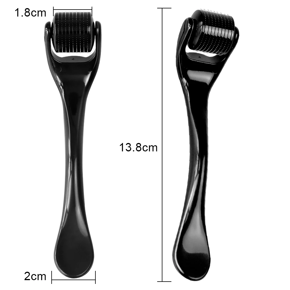 DRS 540 Derma Roller Titanium per barba ricrescita dei capelli crescita Mesoroller macchina per il viso cura della pelle rullo ago Microniddle nero