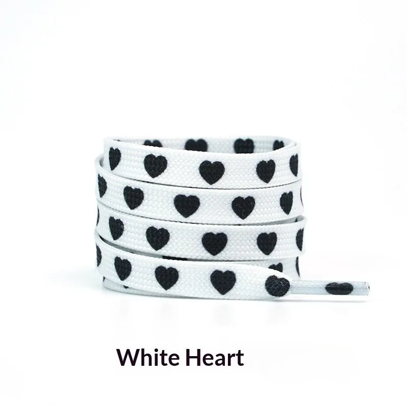 Flat Heart Shoelaces Personalized Valentine's Day Pink Love Shoelace Rope Couples High Canvas Sports Shoes Shoe Laces