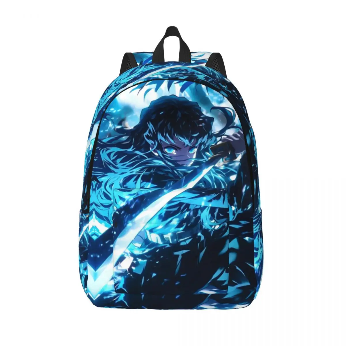 Mist Hashira Muichiro Tokito 배낭 남성용 여성용 멋진 학생 작업 데이 팟 애니메이션 악마 슬레이어 노트북 숄더백 야외