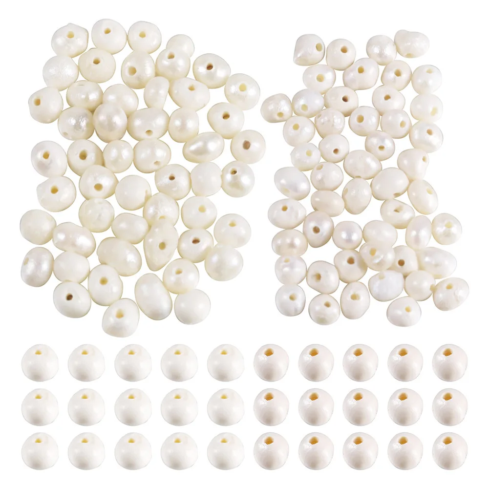 100Pcs Natural Cultured Freshwater Pearl Beads Potato Tiny Loose Scaper Bead for DIY Bracelet Necklace Earring Jewelry Making