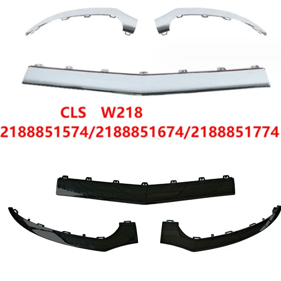 

Молдинг для губ, хромированная накладка на передний бампер, накладка для Mercedes-Benz W218 CLS 2015 2016 2017 2018, хромированные аксессуары