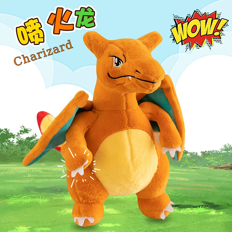 Charizard Pokemon Large Plush Toys Anime Doll Pillow Cartoon Giant Charmander Pokémon Plushie Stuffed Gift for Kids Christmas