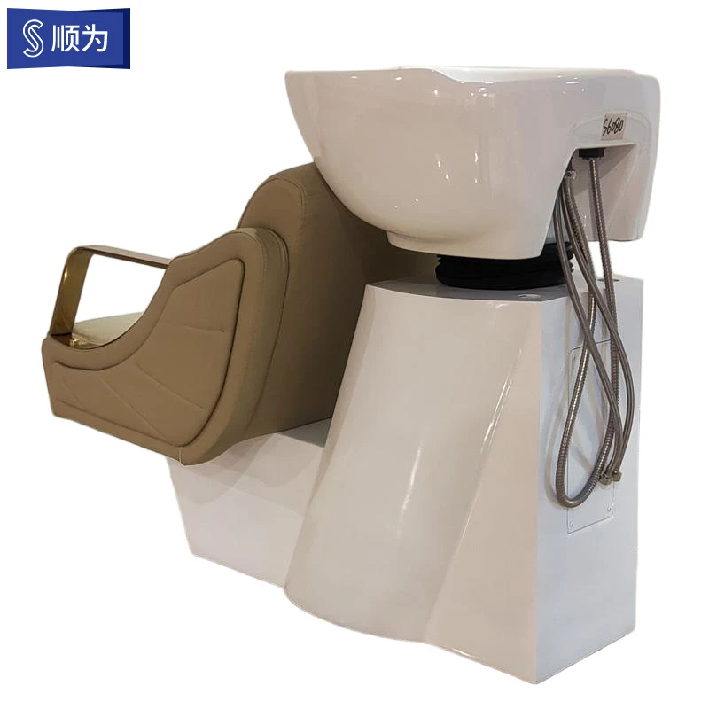Shampoo Chair Hair Salons, Ceramic , From, Semi-Reclining Wash Bed, Modern, Simple And Comforta