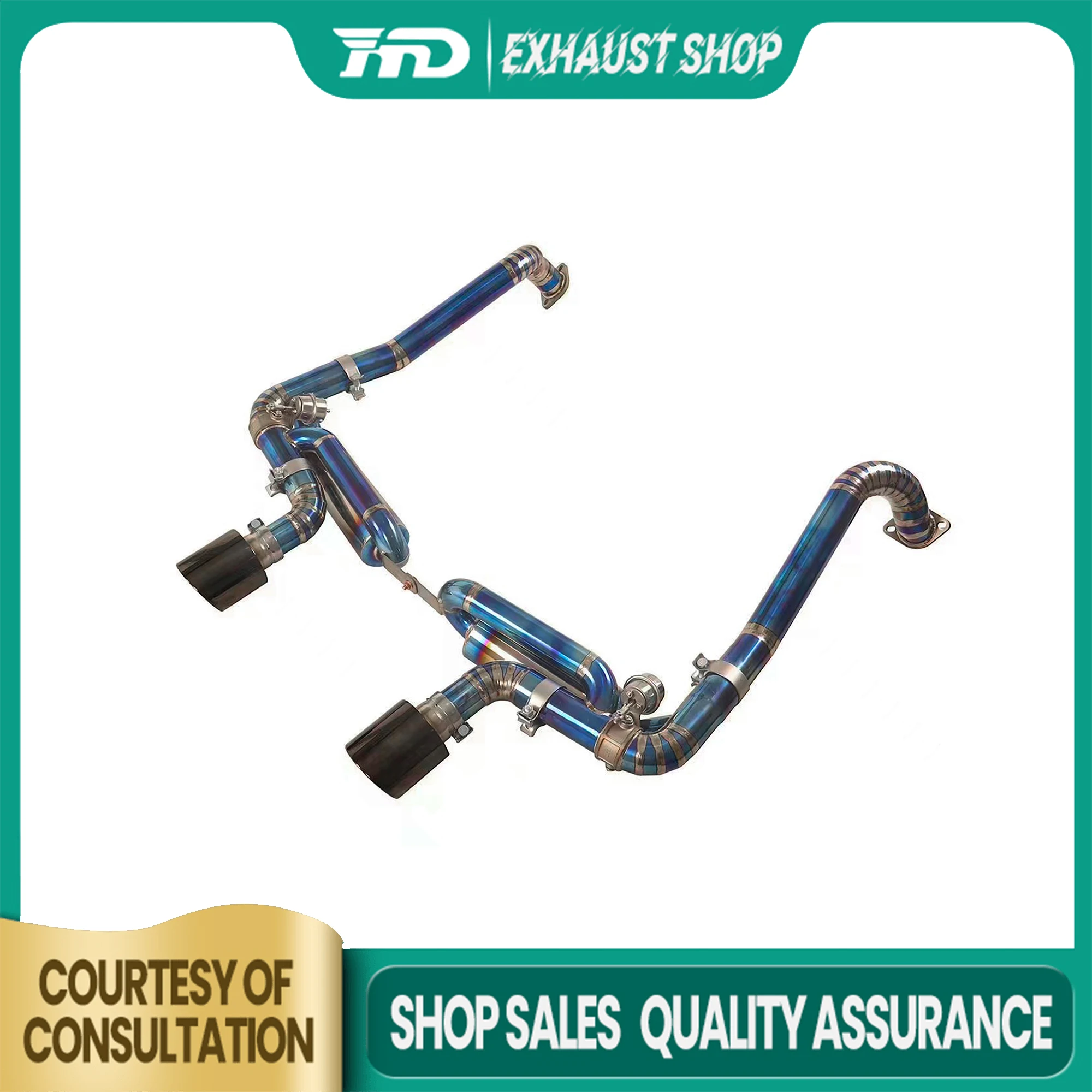 

High Quality Catback For Porsche 718 Upgrade GT4 Vacuum Valve Muffler Tips Exhaust System Non-destructive Installation HMD