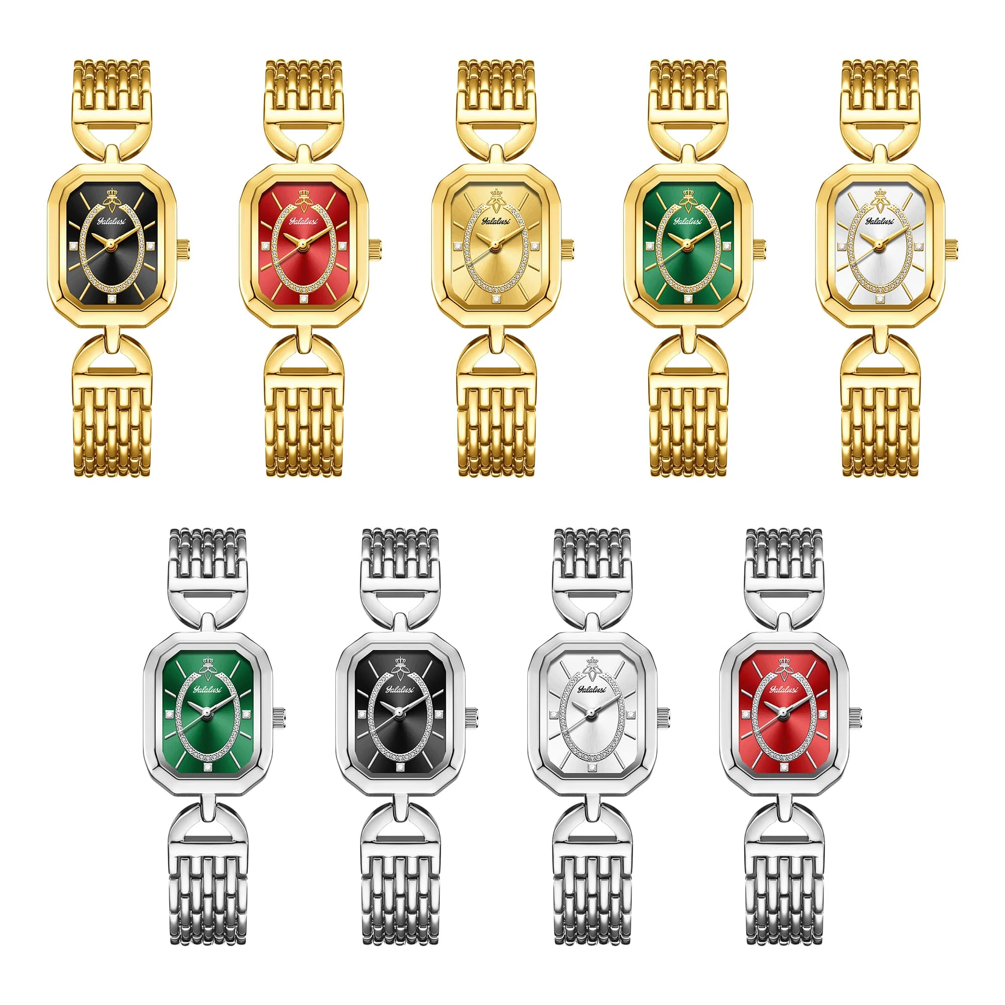 YaLaLuSi Retro square-faced, affordable luxury, minimalist bracelet watch – a compact and elegant business-style quartz watch view 6