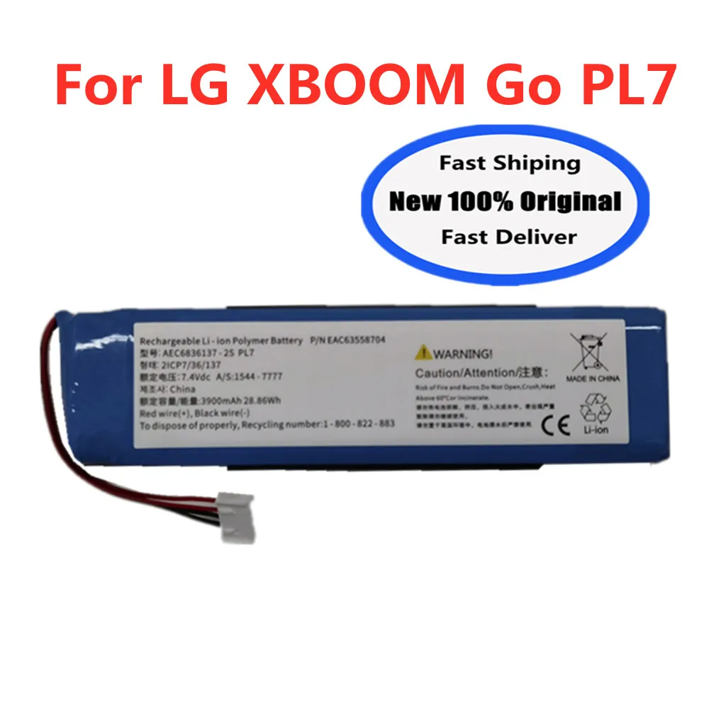 

Аккумулятор динамика для LG, 7,4 В, 3900 мАч, XBOOM Go PL7,ABRALLK,DXG7QGR.DDEULLK,RP4.ABRALLK, аккумуляторы XG7QBK