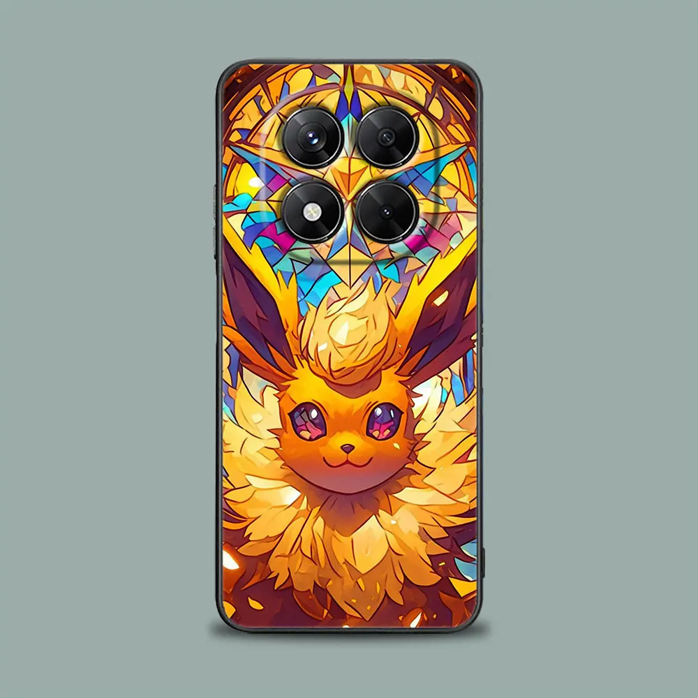 Bulbasaur Eevee Pokemons خمر الزجاج جراب هاتف ل Xiaomi Redmi 14C 12C 10C 13C Redmi ملاحظة 14 13 12 11 10 برو زائد 11S غطاء #6