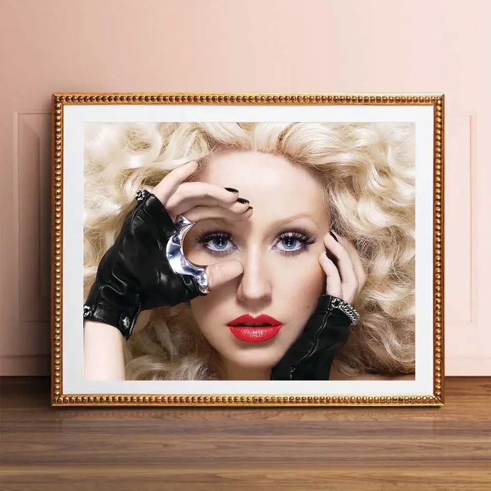 Christina Aguilera Poster Music Singer Wall Art Painting Print On Silk Canvas Posters Wall Pictures For Girl Room Decor