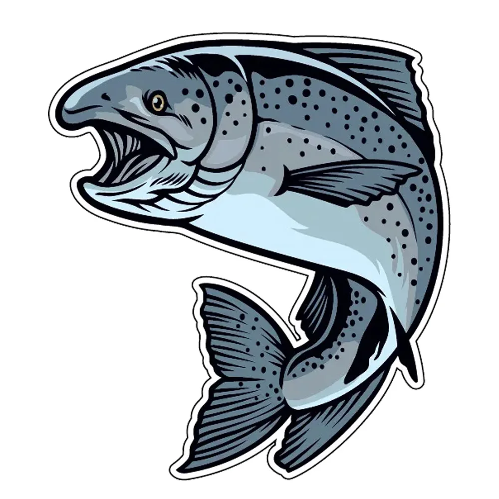 Hаклейка на авто Рыба Fishing Waterproof Vinyl Car Sticker for Bumper, Window, Truck, Laptop, Durable Decal