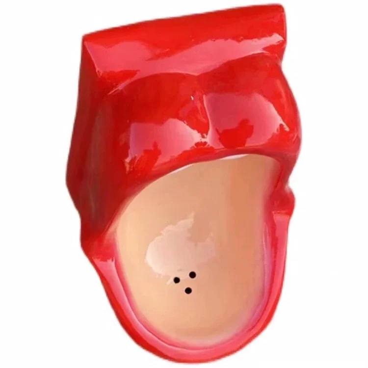 1Pcs Creative Toilet Red Lip Urinal Mouth Shape Exaggerated Integrated Induction Smart Poop Potty Easy Cleaning and Maintenance