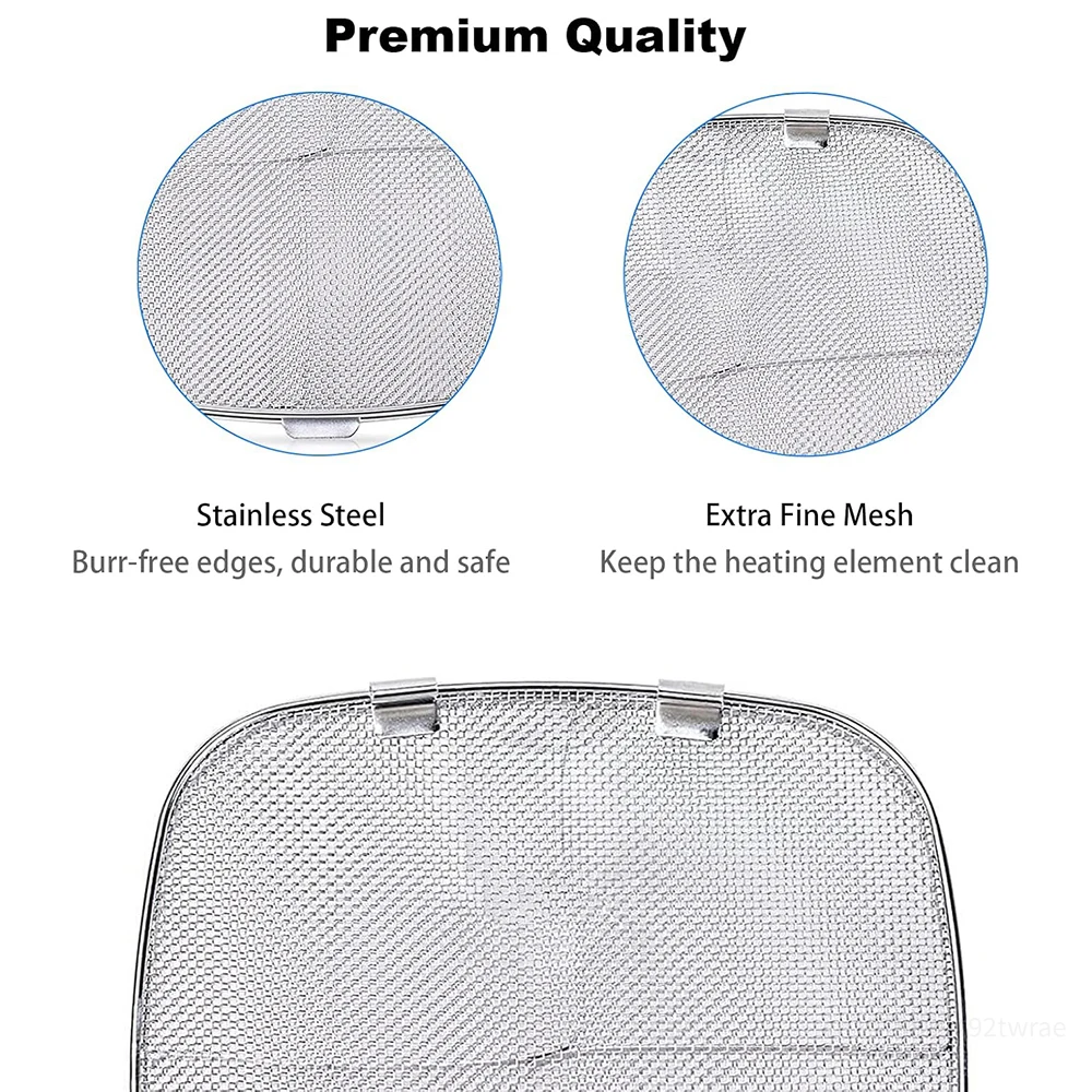 Replacement Stainless Steel Splatter Shield and Disposable Paper Liner Set for Ninja Foodi AG301 Non-Stick Barbecue AirFryer Mat