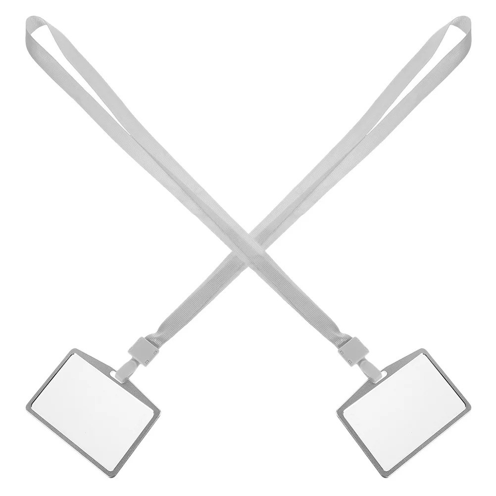 

2Set Aluminium Alloy Card Holder Office Id Badge Holder Secure Vertical Badge Protector Staff Identification Id Card Protector