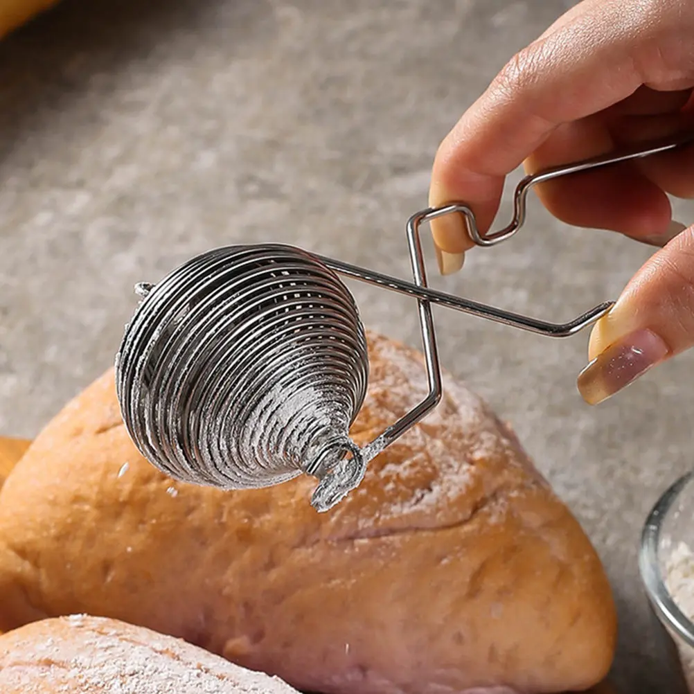 1Pcs Stainless Steel Flour Sifter Handheld Mesh Sieve for Baking Cake Cookies Bread Pizza Dough Powdered Sugar Cocoa Almond