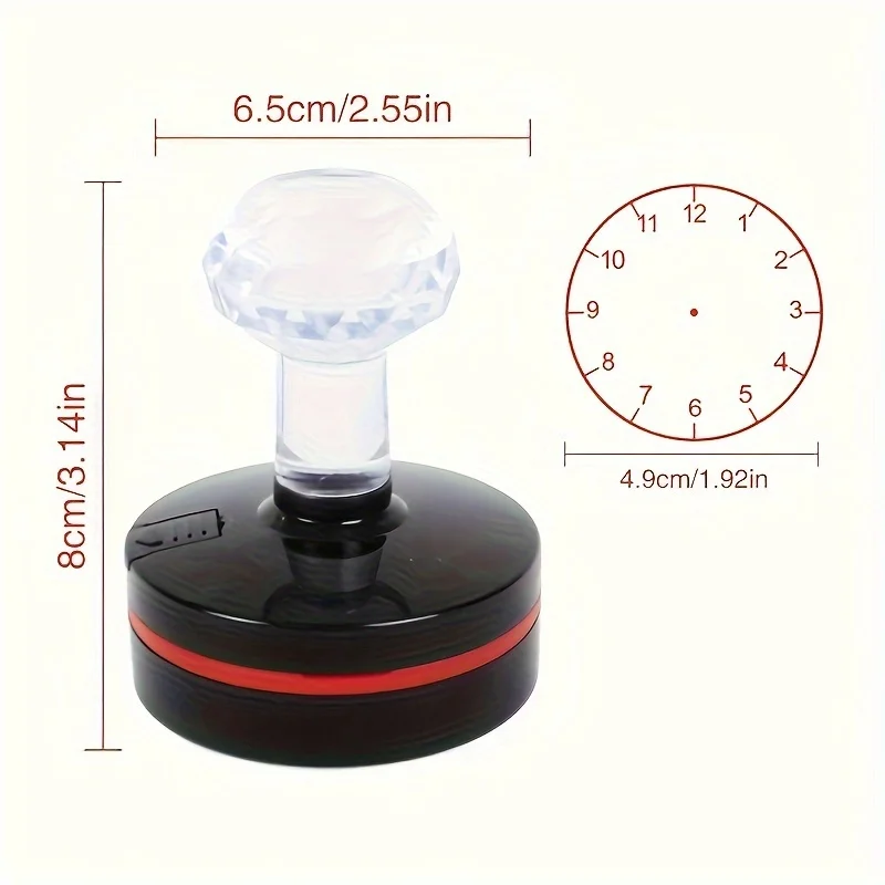 Jumbo Clock Stamp-1.92in Clear Imprint-Teacher\'s Reward- Ideal for Classroom & Office Use