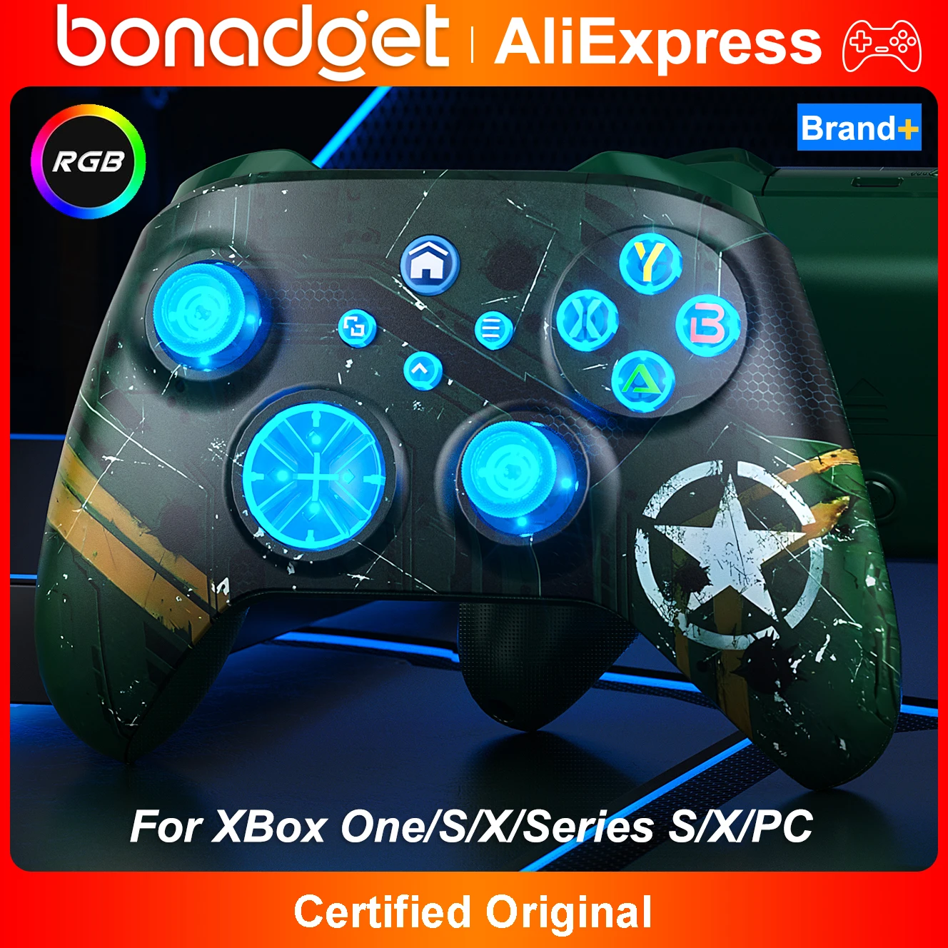 

Wifi Game Controller For XBox One/S/X/Series S/X/PC Wireless Gamepads W/RGB Hall Effect Macro Trubo 6 Axis Gyro Remote Joystick