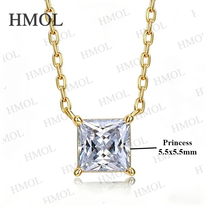 

Кулон из муассанита 5,5x5,5 мм, 1 карат, огранка «Принцесса», чистота VVS1, цвет D, с сертификатом GRA, сверкающие ювелирные украшения для женских нарядов и вечеринок, подвески-шармы