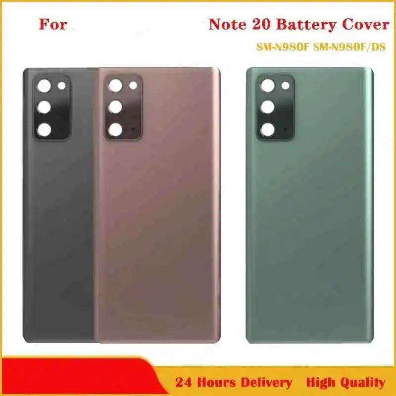 

New For SA Note 20 N980 N981 Battery Cover Rear Door Housing Plastics Back Case Replacement Camera Frame Lens with Logo