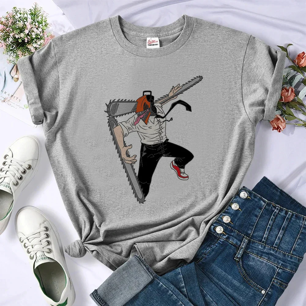 Chainsaw Man tshirt women graphic alternative  dollette cute t shirt streetwear grunge 80s japanese Psychedelic