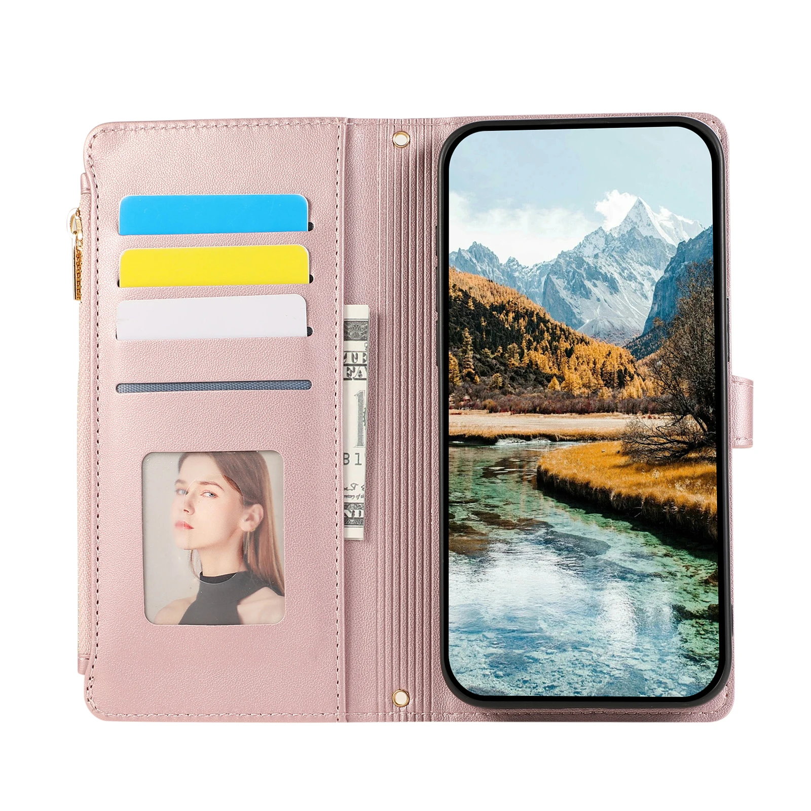 Crossbody Rits Kaarten Solt Portemonnee Lederen Telefoonhoesje voor IPhone 17 Air 16E 16 Pro Max 15 14 13 12 11 7 8 Plus Beschermhoes