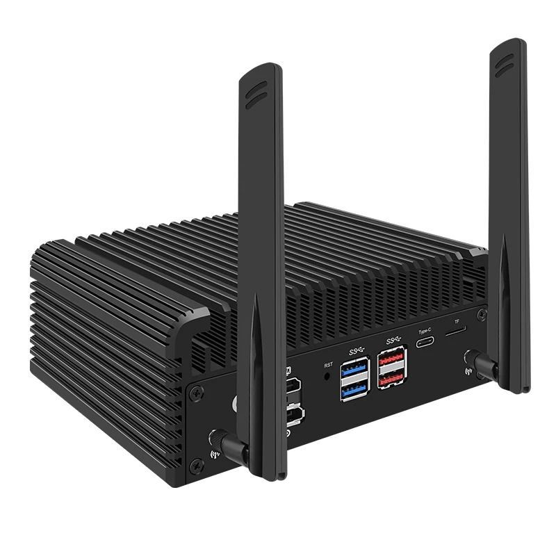 جهاز توجيه جدار الحماية الناعم من الجيل الثاني عشر ألدر ليك 2.5G I7 1265U I5 1235U 6x I226-V جهاز كمبيوتر صغير بدون مروحة Proxmox