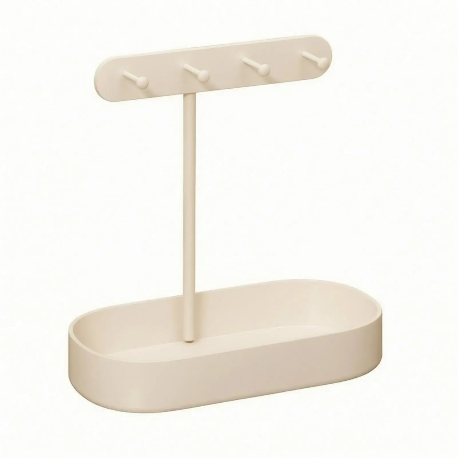 Carbon Steel Catchall Tray for Keys and Small Accessories with Upright Pegs for Hanging Lightweight Items Near Door