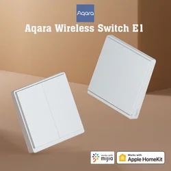 Aqara Wireless Switch E1 Zigbee Smart Wall Switch Smart Dual Control One Key Control Extreme Single-click Mode 2 Years Long Batt