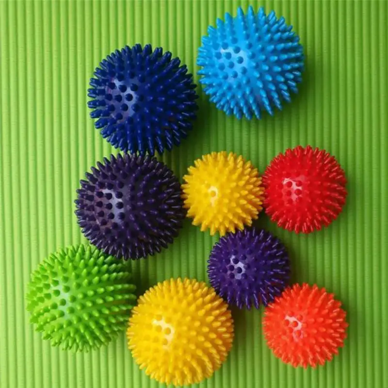 10cm Yoga Pilates Massage Ball Gym Home Fitness Grip Training Portable Physiotherapy Ball Hand Foot Massage Pain Relief