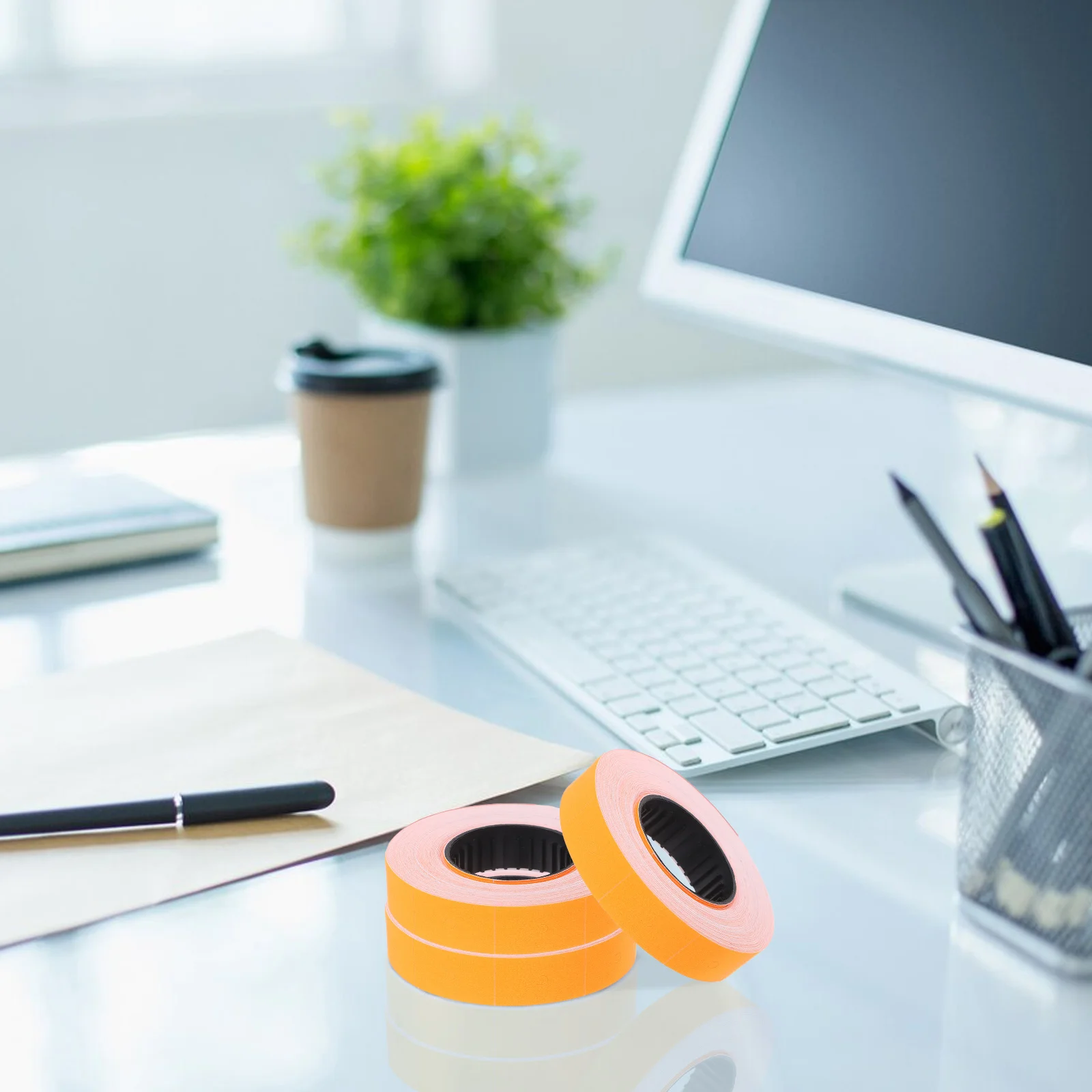 10 Rolls Tag Roll Labels Sticker Double Row Pricemarker Labeler Accessories Printer ange Labeller Efficient Versatile