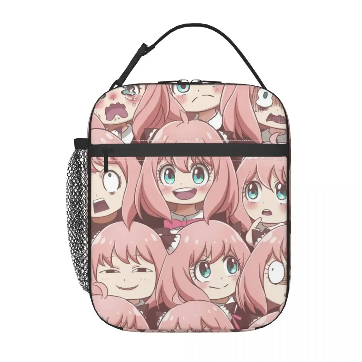 Custom Spy X Family Anya Anime Cartoo Lunch Bag Women Cooler Thermal Insulated Lunch Boxes for Children School