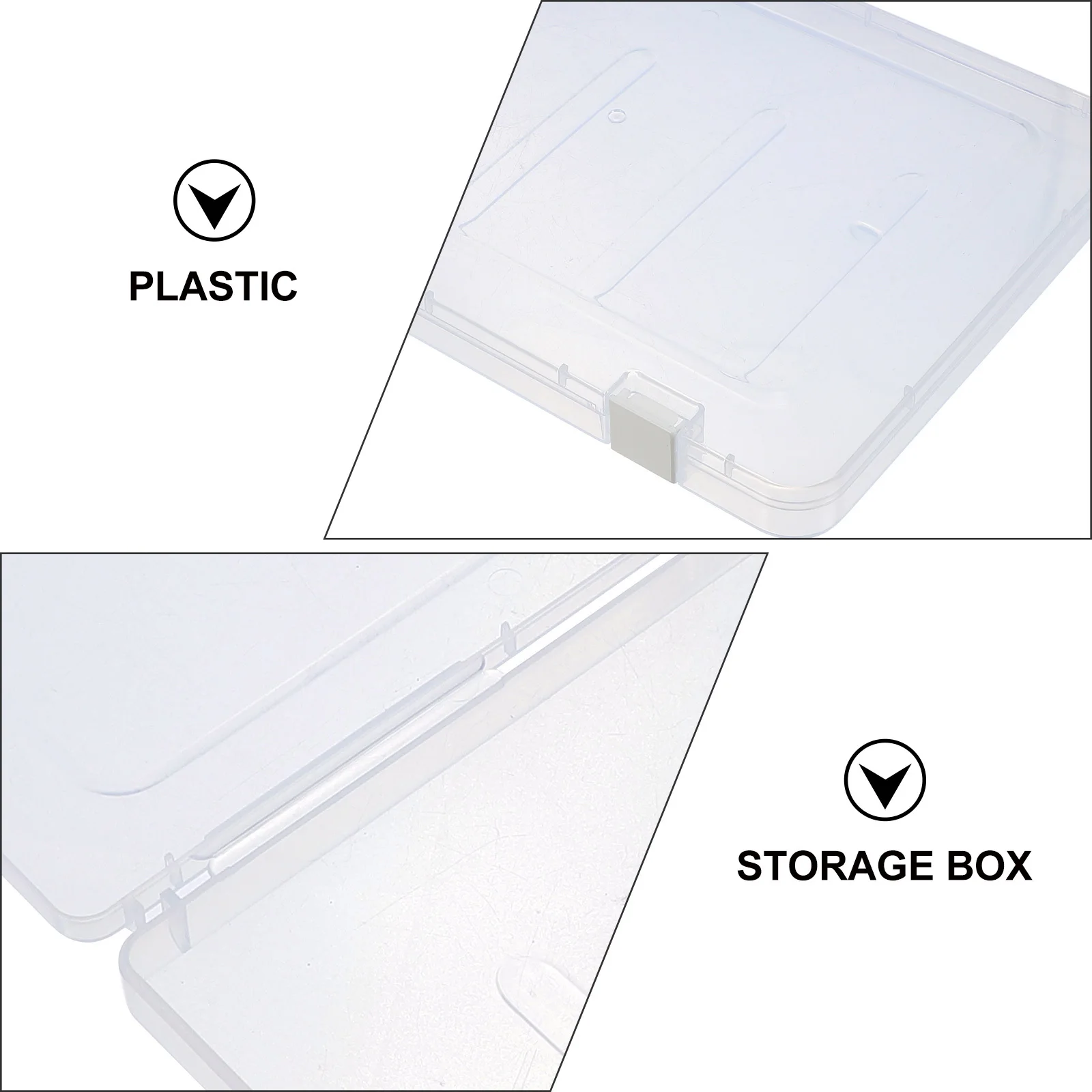 

1pc Office Storage Box Heavy Duty File Organizer Strong Plastic Document Holder For Office Home Study Lightweight