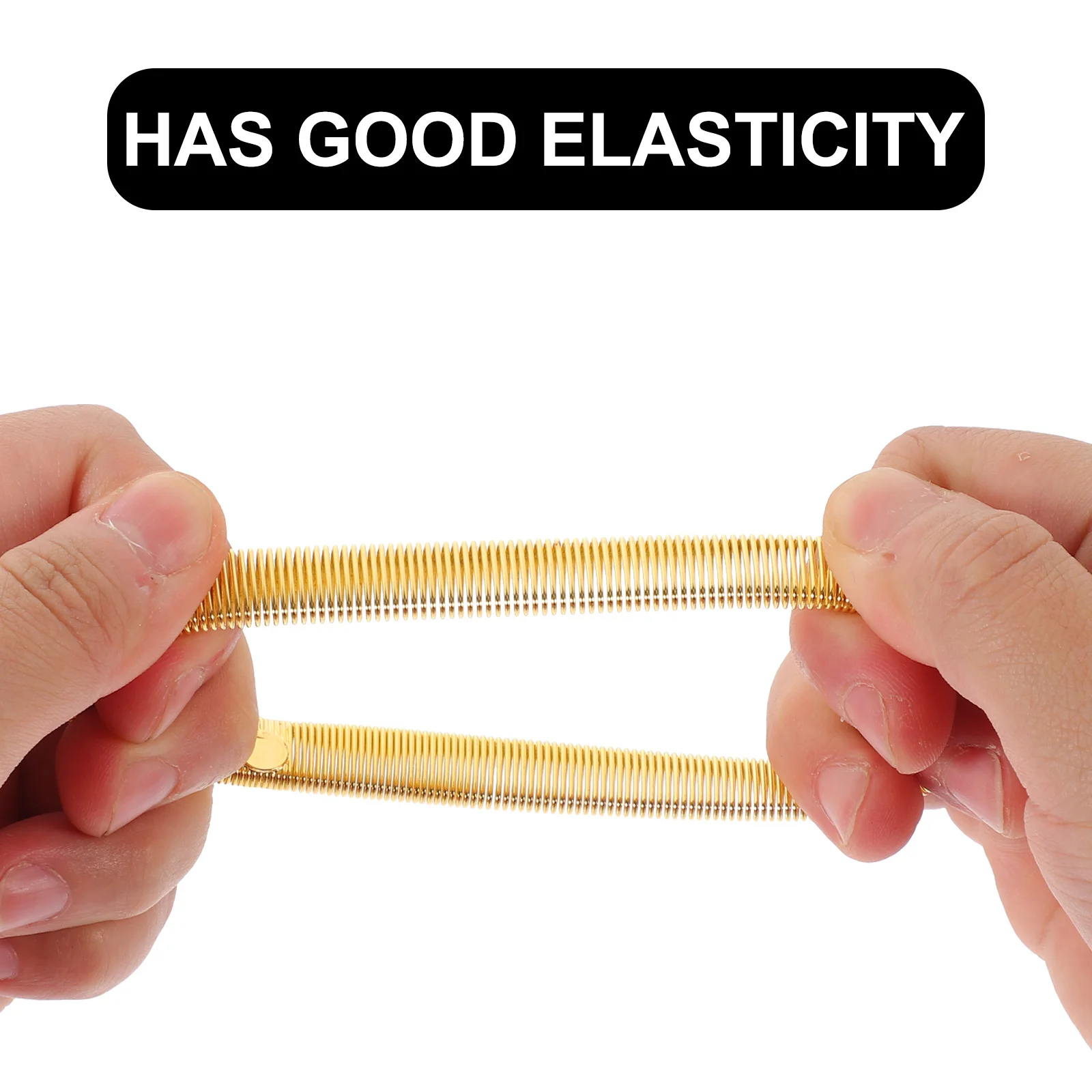 

6pcs Metal Spring Bracelet Armbands For Men Stylish Shirt Sleeve Garters Adjustable Arm Cuffs For Business Bartender Office Wear