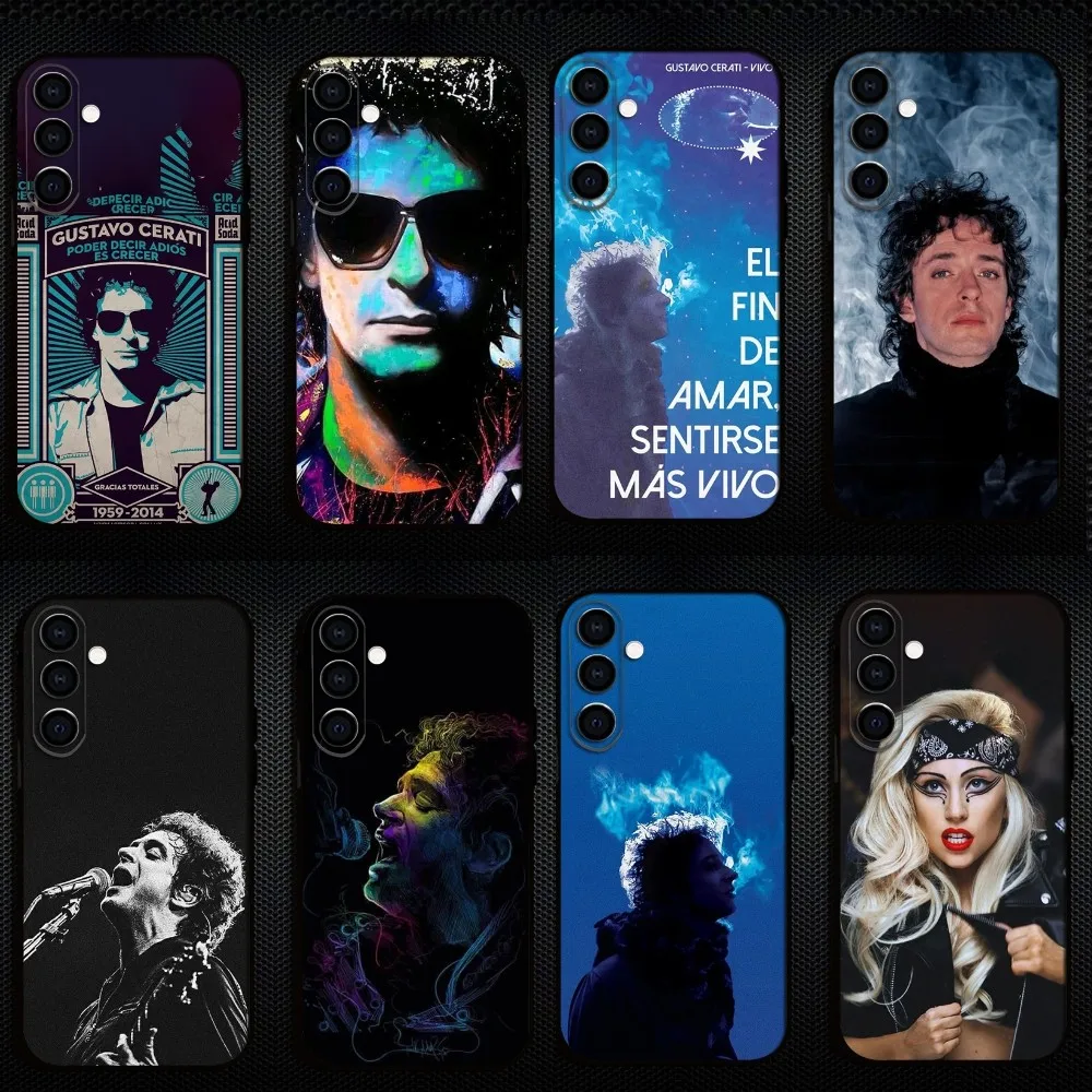 

Singer G-Gustavo Cerati Phone Case For Samsung Galaxy A13,A21s,A22,A31,A32,A52,A53,A71,A80,Soft Black Shell