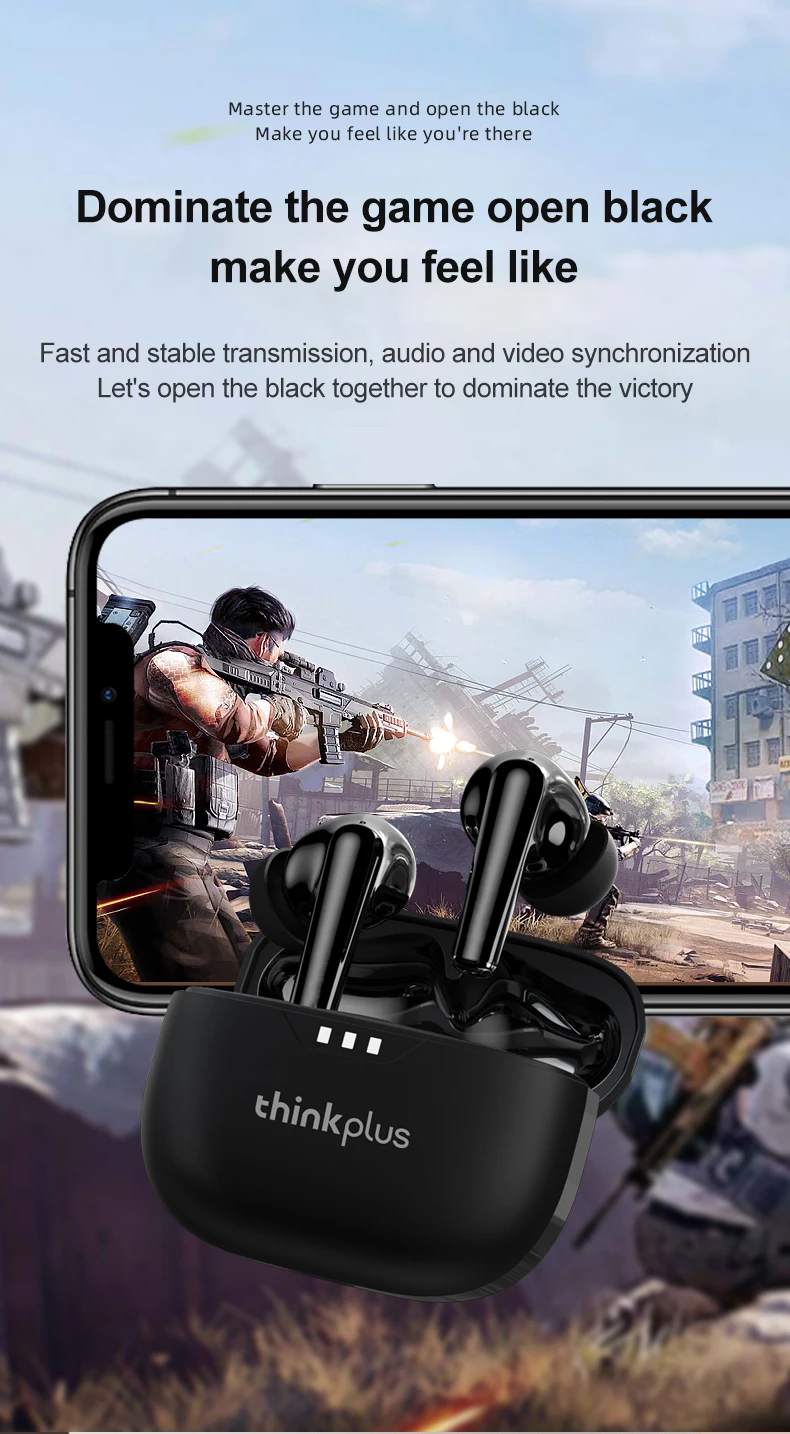 Original Lenovo LP3 Pro Earphones Wireless Bluetooth 5.3 Headphones Lp3pro HIFI Sound Noise Reduction Low Latency Sports Earbuds