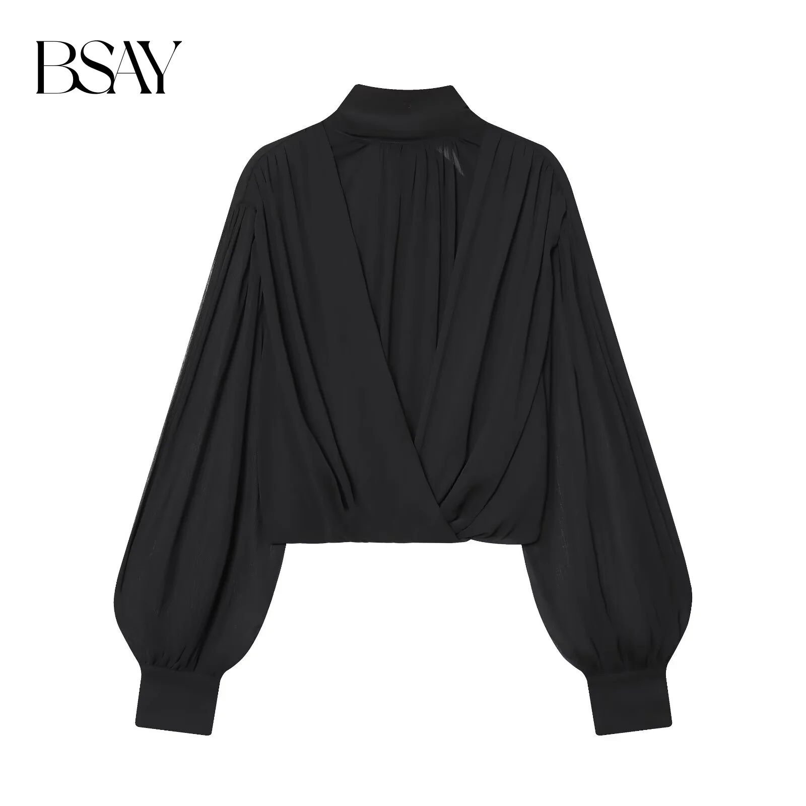 

BSAY Transparent Balloon Style Shirt for Women Fashion Autumn Winter Long Sleeves Blouse Street Clothing Shirts Chic Ladies Top
