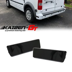 Smoked Lens Front / Rear Bumper Side Marker Parking Light Cover Housings Kit For 2010-2013 Ford Transit Connect, No Bulb /Socket