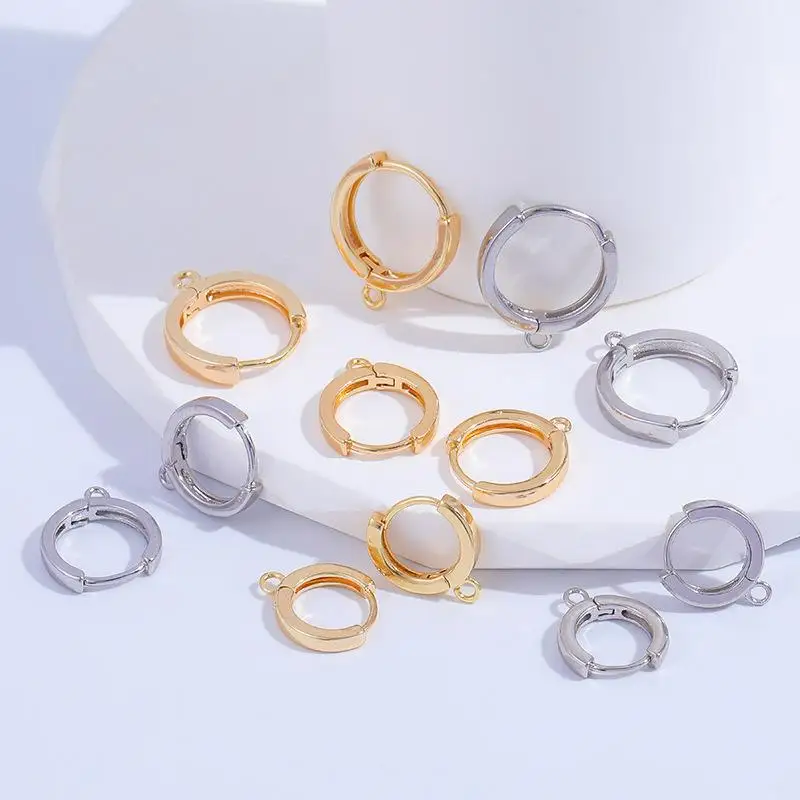 Round Earring Clasps Rose Gold Plated Anti Tarnish 25Pcs Set for DIY Earring Making Handmade Fashion Jewelry Craft Supplies